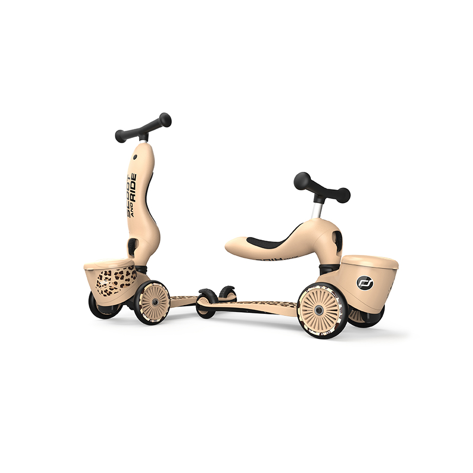 Trotineta copii transformabila 2 in 1 HighwayKick 1 Lifestyle Leopard, Scoot & Ride